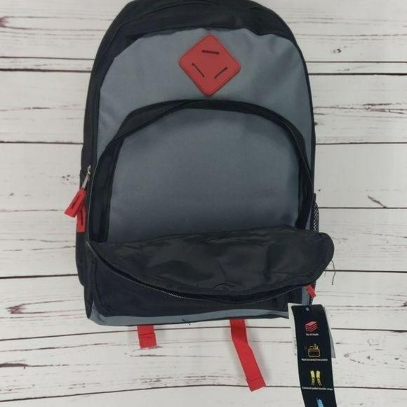 Wexford Black & Gray Multi Compartment Backpack NEW - Picture 4 of 6